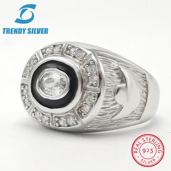 argint 925 bijuterii fine om inele bărbați accesorii turcoaz piatră prețioasă naturale de onix, agat en-gros TRENDY SILVER