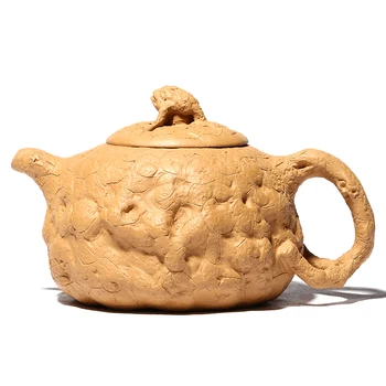 Yixing Violet Oală de Lut Singur Ceainic Cadou Handmade, Ceainic Set de Ceai Aur Segment Noroi Broască de Aur pentru Primavara 330C