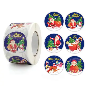 Crăciun De Etanșare Eticheta Moș Crăciun Imprimare Cadou De Crăciun Tag Vacanță De Crăciun Candy Bag Prezent Etanșare Eticheta