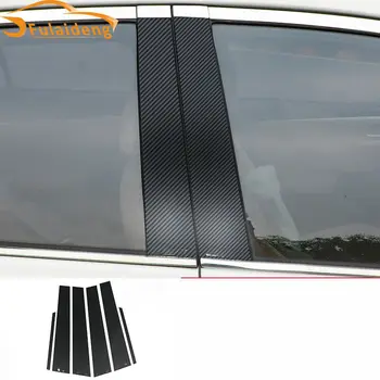 Pentru Toyota Corolla 2014-2018 fibra de Carbon TPU Ușa B,C Pilon Oglindă Placă de Turnare prin Acoperire Styling Auto Accesorii 6Pcs