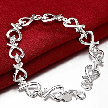 Moda 925 De Bijuterii De Argint Inima Brățară Pentru Femei Nuntă