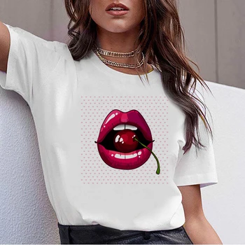 Alb T Shirt De Imprimare Grafic Sexy Fete De Moda De Vara Cu Maneci Scurte Pentru Femei Îmbrăcăminte De Sex Feminin Casual Estetice Sus Teuri Doamnelor Tricou