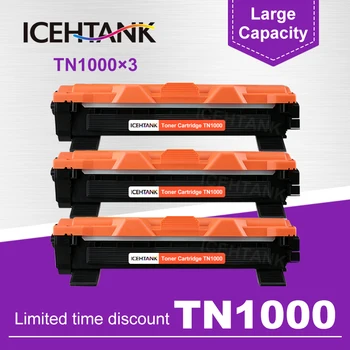 ICHTANK 3 BUC TN1000 cartuș de toner compatibil pentru Brother TN1030 TN1080 TN1060 TN1070 HL-1110 1210 cazul modelelor MFC-1810 DCP-1510 1610W