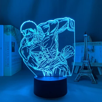 Lumina 3d Anime Atac pe Titan Blindate Titan pentru Decor Dormitor Lumina Cadou de Ziua Manga Atac pe Titan LED Lumina de Noapte
