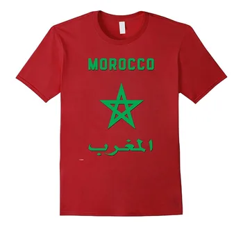 Moda De Vara Teen Sex Masculin Maneca Scurta Model O-Gât Hipster T-Shirt Maroc Flag Flag Fotbalist T-Shirt De Picioare Tricou Creator