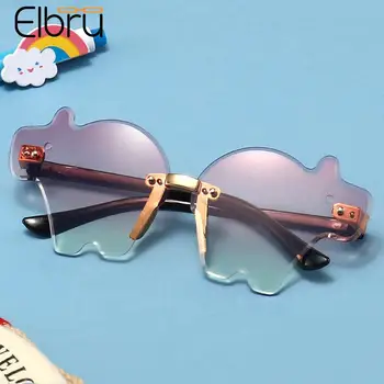 Elbru Creative Hipopotam Forma pentru Copii ochelari de Soare Fara rama Drăguț Gradient de protectie solara si Umbrire de Moda pentru Copii ochelari de Soare