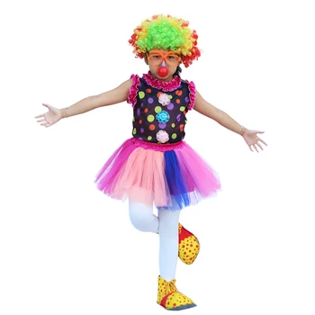 Halloween Femei, Copii, Clovn Peruca Cosplay Costum Bluey Fantasia Infantil Fata De Nas Pantofi
