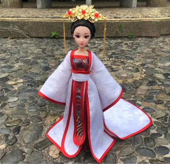 manual Păpușă Prințesă Chineză Păpuși 12 Dinti Vechi Costum de Frumusețe Dressup Papusa Set Complet de Fete Printesa Etnice Păpuși ZL132