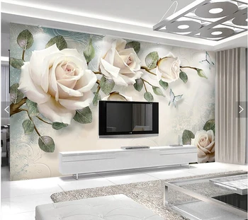 Personalizat papel de parede 3d, pictura floare trandafir picturi murale pentru living, dormitor, sala de mese TV decor decor de perete tapet
