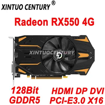 RX550 4G placa Grafica 128Bit GDDR5, PCI-E3.0 X16 HDMI DP DVI placa Grafica de Jocuri pentru AMD Radeon RX550 14nm Calculator Miniere GPU