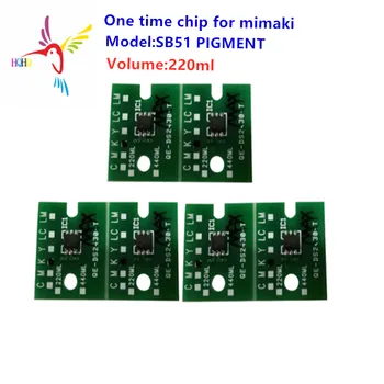 220ML SB51 PIGMENT Unică folosință Chip Pentru Mimaki JV3 JV5 SB51 PIGMENT Timp Chip Compatibil pentru Imprimanta Mimaki JV3 JV5