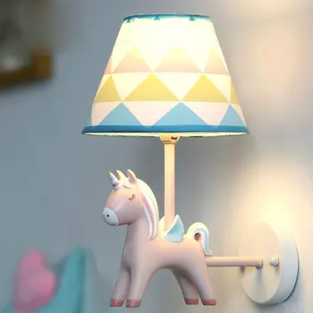Desene animate cu Unicorn Lampă de Perete pentru Dormitor Nordic Led Lumini de Perete pentru Baie Acasă Lumina Tranșee de Perete Camera Copiilor Iluminare Interioară