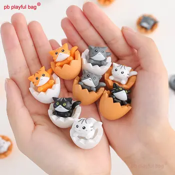 PB Jucaus Sac Creative Drăguț mini coajă de ou pisica model desktop ornament Jucării pentru Copii cadou de Desene animate de animale ZG92