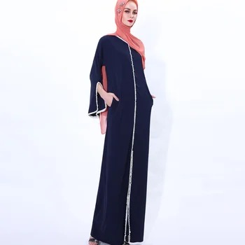 2021 Musulman Vara Nou Elegant Pearl Fusta Femeilor Musulmane Ars Rochie cu Maneci Abaya Moda Temperament Rochie Abayas pentru Femei