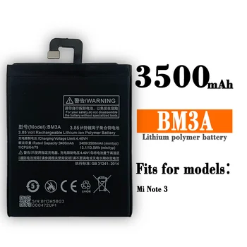 Xiao Km Original, Bateria Telefonului BM3A Pentru Xiaomi Mi Note 3 Note3 Înlocuire Acumulator 3400mAh de Mare Capacitate Baterii de Telefon