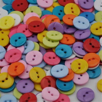 50 buc 2 Găuri de o Mulțime de Culoare Butoane DIY Meșteșug de Cusut Copil de Plastic Buton PZ46