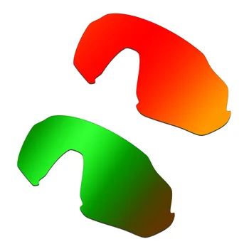 HKUCO Polarizat Lentile de Înlocuire Pentru Geaca ochelari de Soare Roșu/Verde 2 Perechi