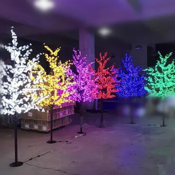 2M 6.5 ft Înălțime CONDUS Artificiale Copaci Cherry Blossom Lumina de Crăciun 1152pcs Becuri 110/220VAC Impermeabil fairy garden decor