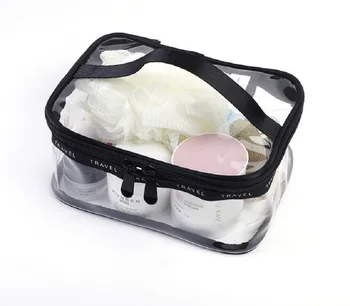 PVC impermeabil Fermoar Husă Cosmetice de Înfrumusețare se Spală Kit Sac Transparent, Clar, Femeile Caz de Călătorie Organizator de Stocare Baie