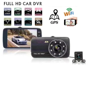 DVR auto Dash Cam WiFi 4.0 Full HD 1080P Vedere din Spate a Vehiculului Camera Video Recorder Auto Dashcam Cutie Neagră Track GPS Accesorii Auto