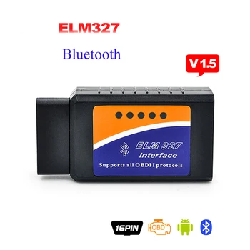 Cele mai noi ELM327 V1.5 BT Adaptor Funcționează Pe Android Cuplu Bluetooth Elm327 V1.5 Interfata OBD2 / OBD II WIFI Auto de Diagnosticare Scaner