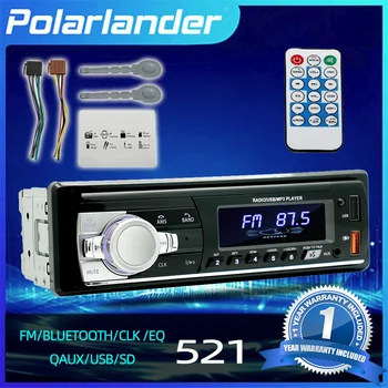 521 Scurt AUX Boxe Stereo Bluetooth 2.0 MP3 Player cu EQ FM Accesorii pentru Autovehicule 1 Din Radio Auto Dual USB PolarLander