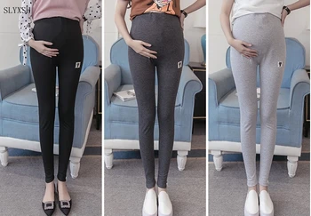 SLYXSH de mari dimensiuni XL 2XL maternitate pantaloni legging de primăvară de toamnă caldă gravide jambiere haine de calitate din bumbac pantaloni pantaloni