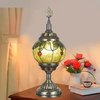 Turcă Retro Romantic Lampa De Birou Home Stay Decorative Colorate De Sticlă Lampă De Masă Copil De Cameră Decor Noptiera Corpuri De Iluminat Pentru Dormitor