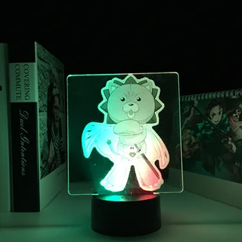 Anime Bleach Figura Colorate în Două culori, Lumina de Noapte Kon pentru Copil Decor Dormitor Cadou de Ziua Manga Două Ton Acrilice Lampă cu LED-uri