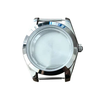 Pentru 3135 Caz Ceas de 39mm Argint din Oțel Inoxidabil Caz Safir de Sticlă Pentru 3135 Automată Mișcare Mecanică