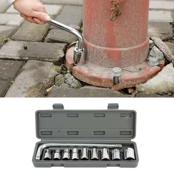 Cheie de Reparații Auto Manual din Otel Maneca Socket Wrench Set ExternalHexagonal pentru Acasă, Metal Sau Lemn Muncitor, Constructor M4YD