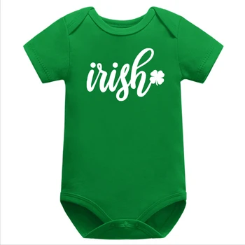Irlandez Bodysuit St. Patrick ' s Day T-Shirt pentru Copii Drăguț Norocul Irlandez body pentru bebeluși Shamrock Nou-născuți Haine Băiat Copil