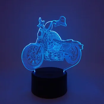 USB LED Lampa 3D LED Model de Motocicleta 3D Lumina de Noapte În 7 Culori Schimbare de Atmosferă Lampa de Dormitor Decorare Cadouri de Craciun pentru Baieti