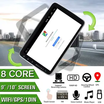 Universal 1 Din Masina cu echipamentele de redare Multimedia 9/ 10inch Ecran Tactil Autoradio Stereo Video, GPS WiFi Auto Radio-Video Player Android