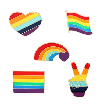 Email Pin Steag al Victoriei LZove Rainbow Femei Brosa Pentru Strat de Ace de Metal Brooche Insigne Pe Rucsac Insigna de Îmbrăcăminte Bijuterii Cadouri