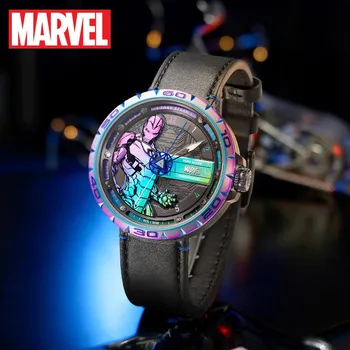 Cadou Disney Cu Cutie Marvel Simfonie Omul de Fier Formați Impermeabil Luminos de Moda din Piele Bărbați Cuarț Ceas Zegarek Relojes