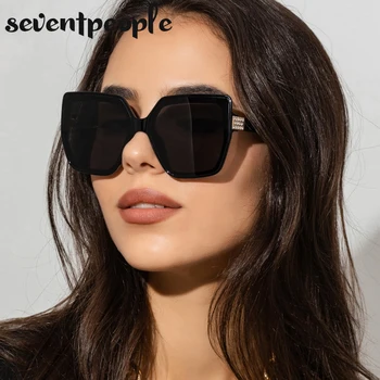 Retro Supradimensionat ochelari de Soare Ochi de Pisica Femei 2021 Brand de Lux de Epocă Cateye Ochelari de Soare pentru Femei de Moda de Mare Cadru ochelari de soare UV400