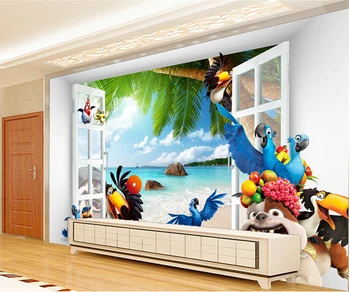 Personalizate 3D, picturi murale,3 d stereo spațiu de desene animate de animale papel de parede,canapea camera de zi TV de perete dormitor pentru copii wallpaper