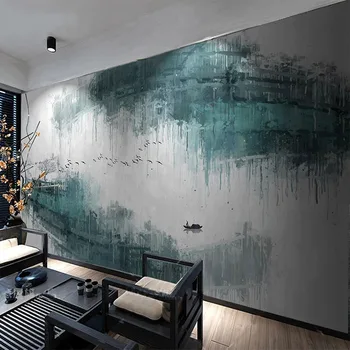 Personalizat Murală în Stil Chinezesc de Cerneală Pictura Peisaj Tapet Living cu TV, Canapea Studiu de Fundal de Decor de Perete Papel De Parede 3 D