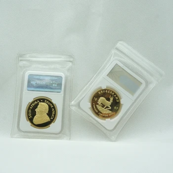 2014 1OZ Africa de Sud Krugerrand Valoare Replica Placat cu Aur de Monede de Afișare Acrilic Cutie