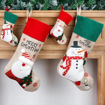 Noi Anul 2022 Sac de Cadouri de Crăciun Ciorapi de Crăciun Decoratiuni Pentru Casa Șosete Natal Copac Decorare DIY Consumabile
