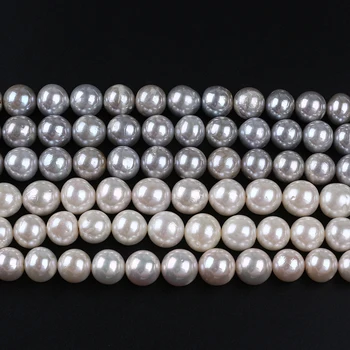En-gros de 11-14mm Chineză de Cultură Edison Rundă de apă Dulce Îmbunătățită Perle Margele Fir Pentru a Face Bijuterii