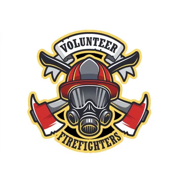 Noi Reflectorizante Pompier Voluntar de Vinil de Înaltă calitate Masina de Culoare-Decalcomanii Autocolant Bara de Caroserie Interior Masina KK14*14cm