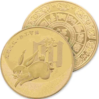 Monede De Iepure Comemorative Zodiac Chinezesc Anul Souvenirbridethe Feng Shui Colectarea De Noi Sixpence Cadouri Provocare De Colectare