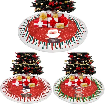 Pomul De Crăciun Fusta Moș Crăciun, Om De Zăpadă Elan Copac Mat Covor De Crăciun Decorare Copac Fusta 2023 Anul Nou Navidad Acasă Ornament