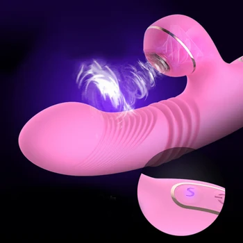 Femeile Vibratoare Jucarii Sexuale Penis Artificial Încălzire Vibrator 7 Frecvența Dublă A Motorului G Spot Biberon Suge Limba De Sex Feminin Musturbation