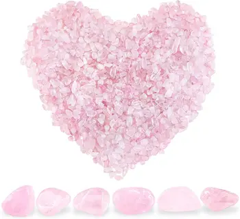 Mici Clar Naturale de Trandafir Roz Scazut Chips-uri Zdrobite de Piatră Neregulate în Formă de Cuarț, Cristal de Rocă pentru Gradina Decor Acvariu