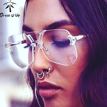 DRESSUUP Stil de Vara Neregulate ochelari de Soare Femei Barbati Brand Designer UV400 Gafas Ochelari de Soare Nuante Oculos De Sol Feminino