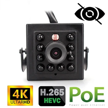 Camera IP de Interior H. 265 Onvif Mini Mici CCTV Viziune de Noapte IR 940nm POE Camera de Securitate în Interiorul Colivie Mașină