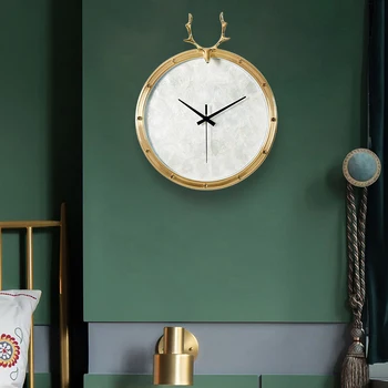 Cap de cerb Ceas de Perete Ceas Americane și Europene Cameră de zi în Stil de Moda de Origine Atmosferică Arta Ceas